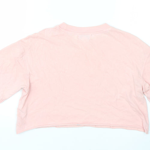 Topshop Womens Pink   Cropped T-Shirt Size 6