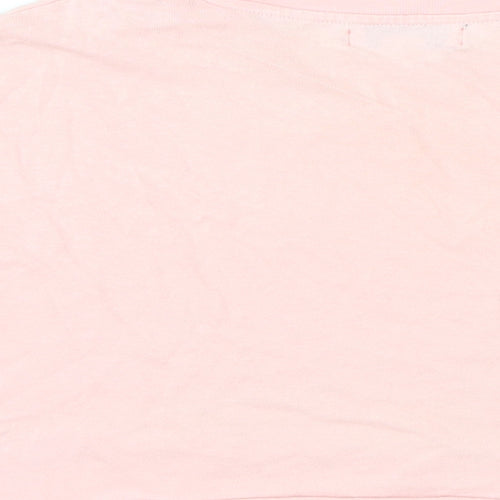 Topshop Womens Pink   Cropped T-Shirt Size 6