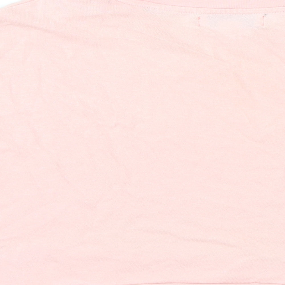 Topshop Womens Pink   Cropped T-Shirt Size 6