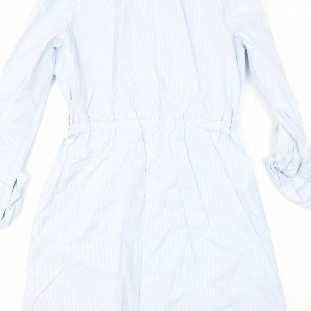 TU Womens Blue Striped  Shirt Dress  Size 10