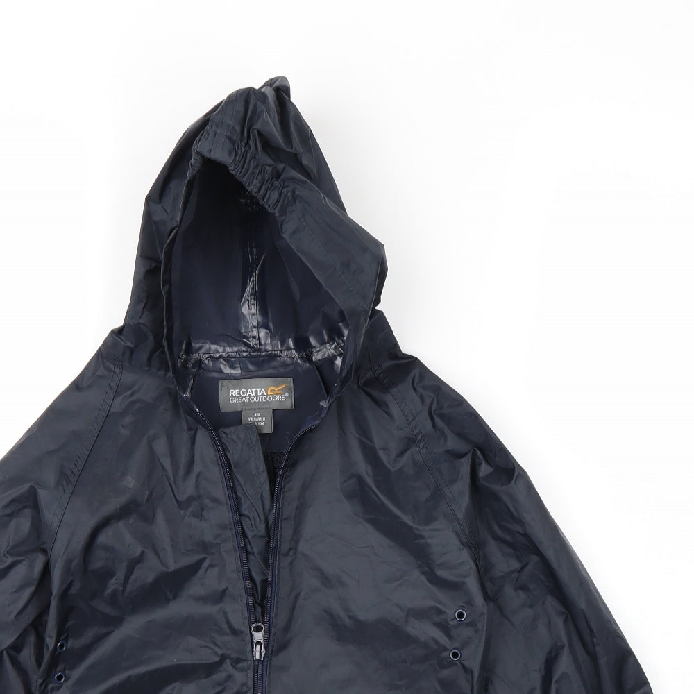 Regatta Boys Blue   Rain Coat Coat Size 3-4 Years