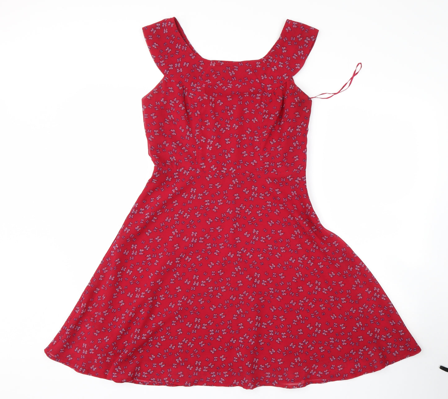 A Wear Womens Red Floral  A-Line  Size 10