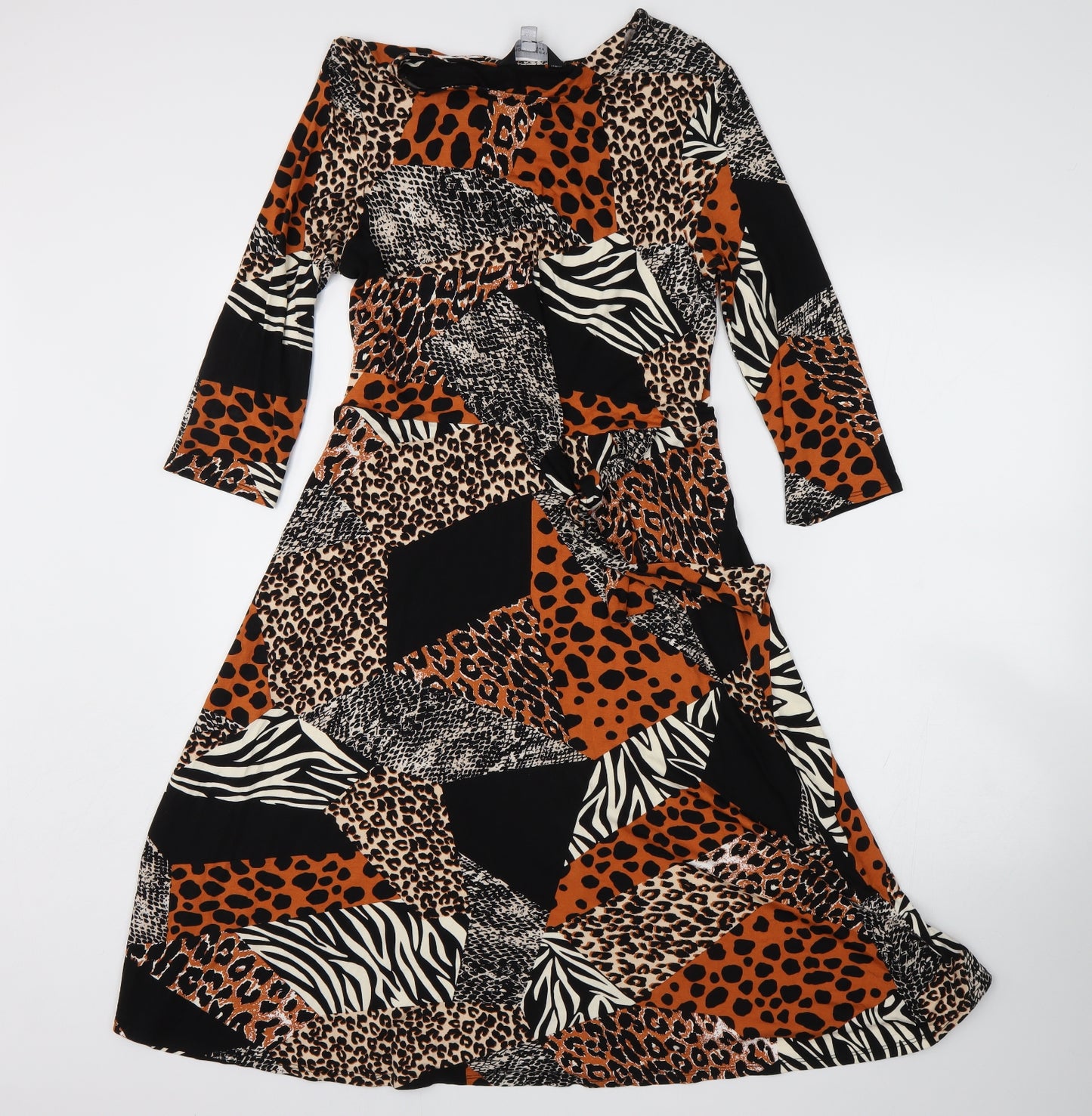 Dorothy Perkins Womens Multicoloured Animal Print  A-Line  Size 12