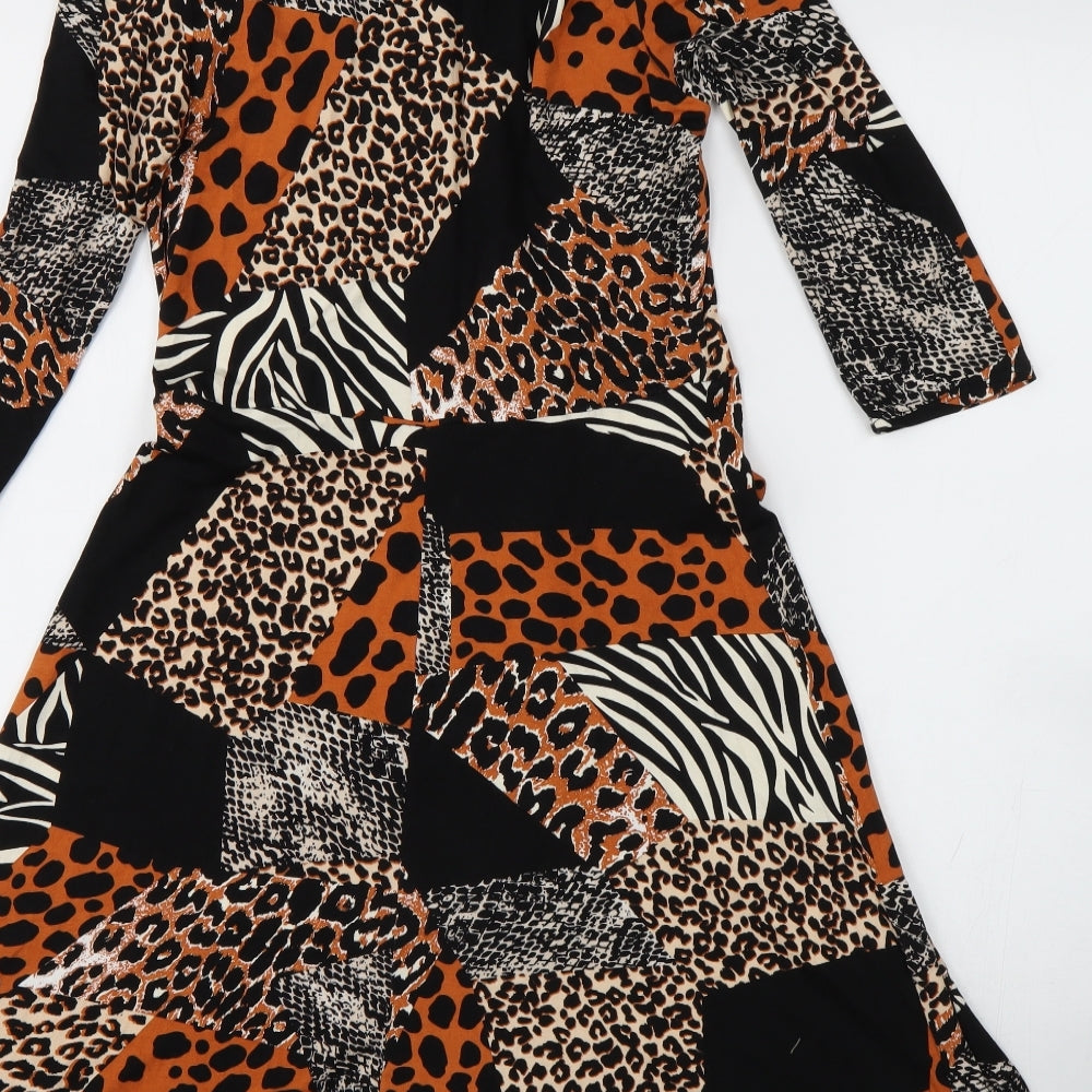 Dorothy Perkins Womens Multicoloured Animal Print  A-Line  Size 12