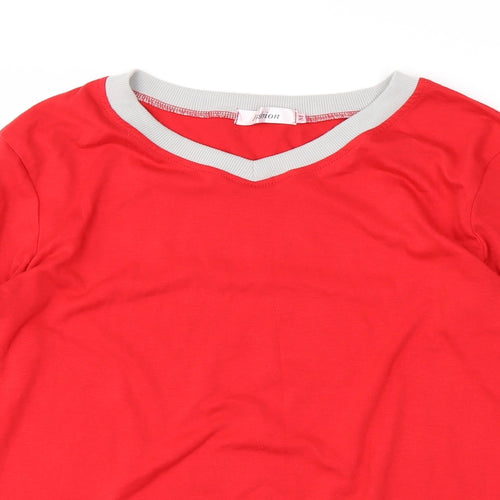 Fashion Womens Red   Pullover Jumper Size M