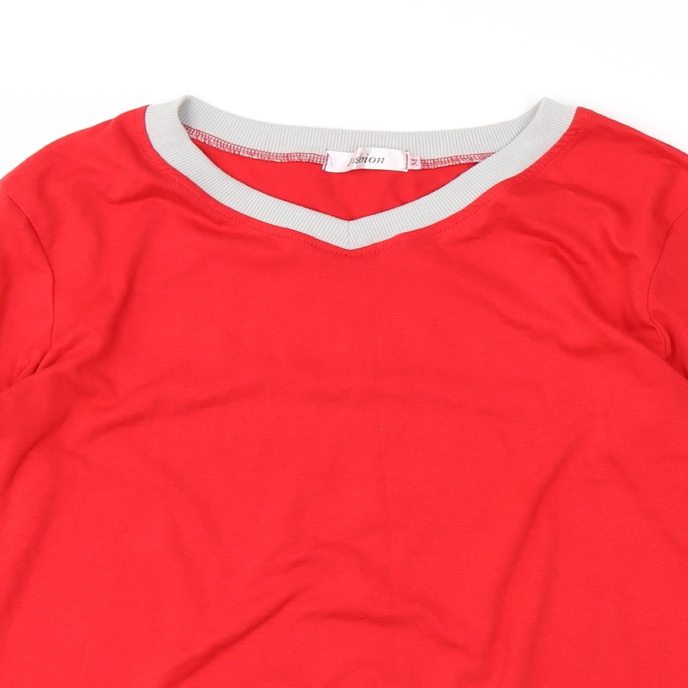 Fashion Womens Red   Pullover Jumper Size M