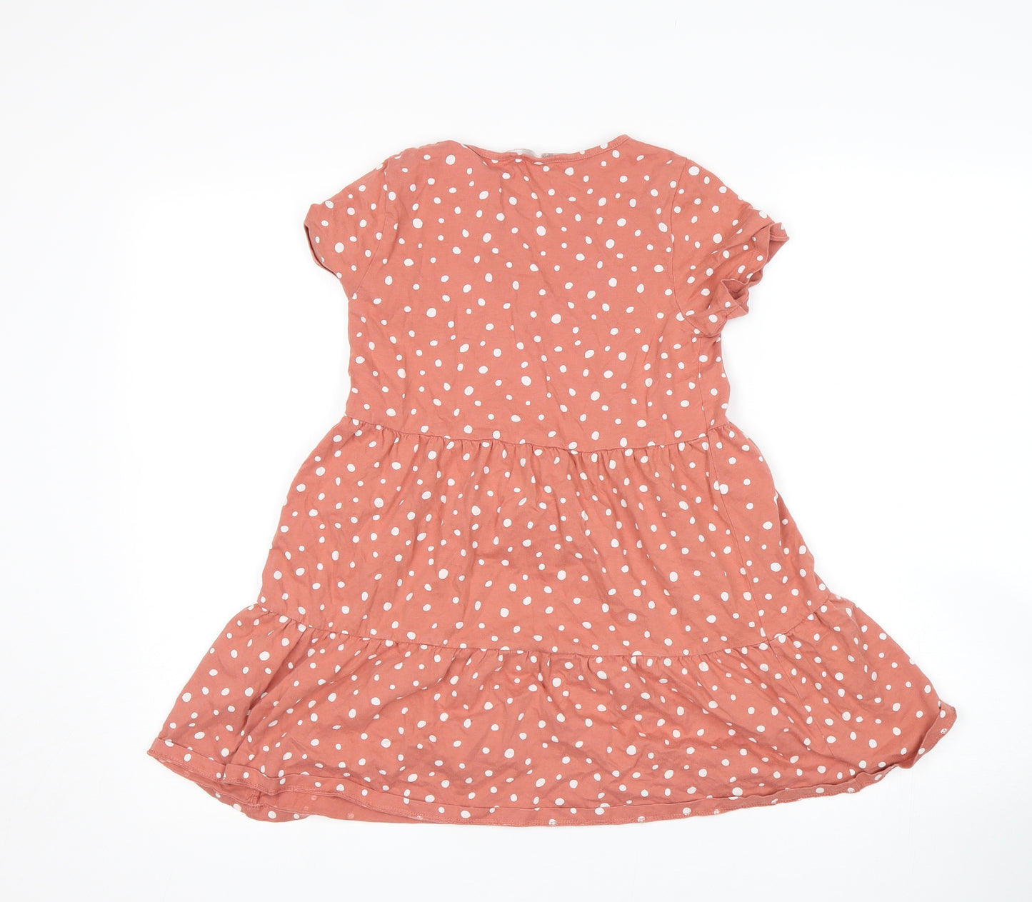 H&M Girls Pink Polka Dot  T-Shirt Dress  Size 9-10 Years