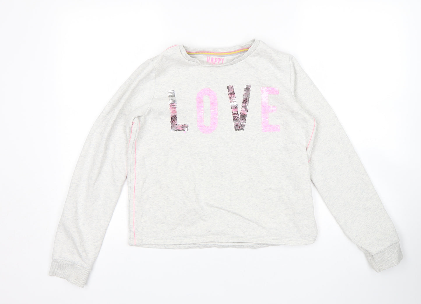 F&F Girls Grey   Pullover Sweatshirt Size 12-13 Years