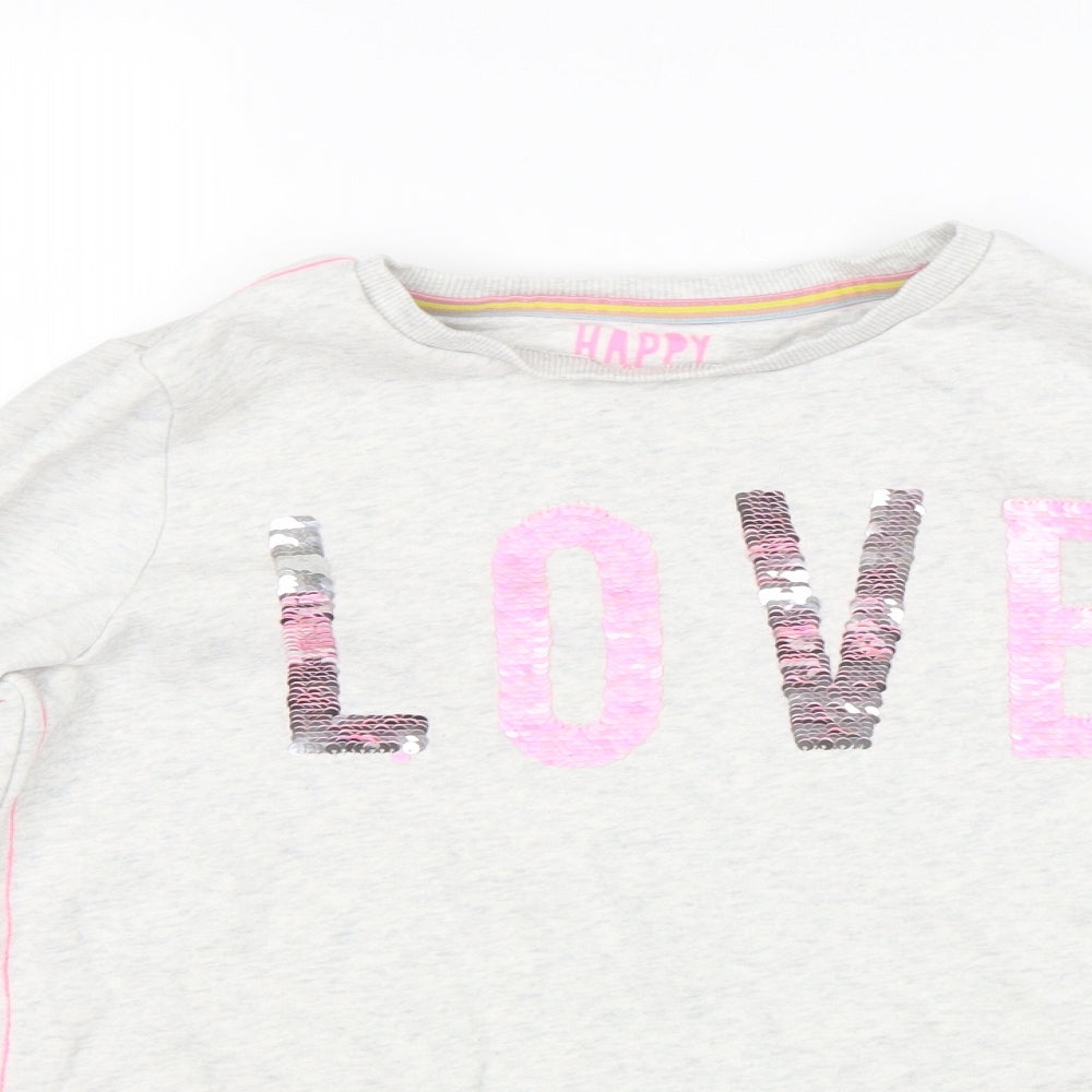F&F Girls Grey   Pullover Sweatshirt Size 12-13 Years