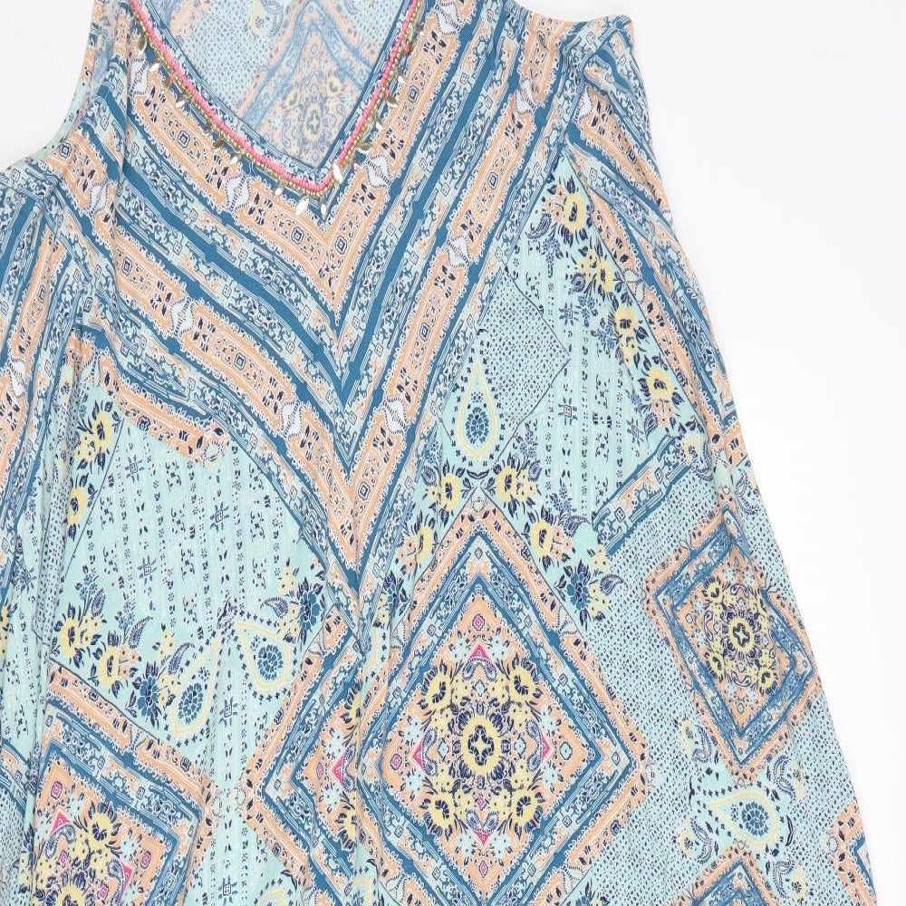 George Womens Multicoloured Geometric  Tank Dress  Size 14