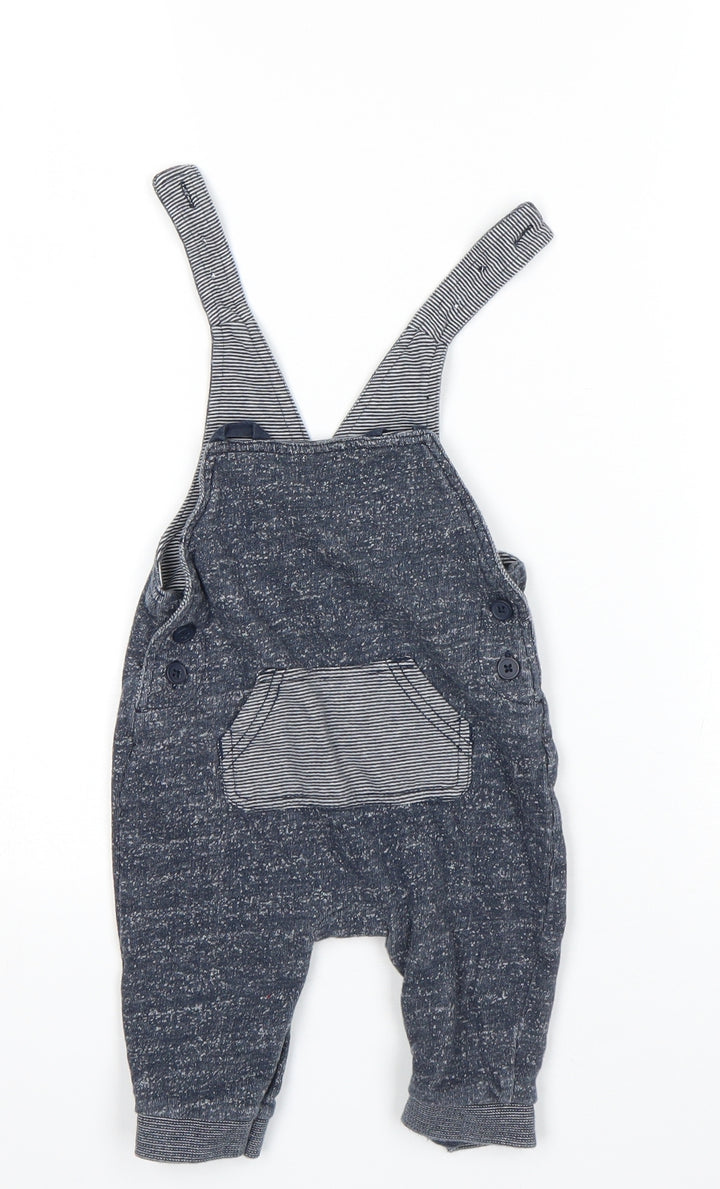 George Boys Grey Dungaree One-Piece Size 3-6 Months