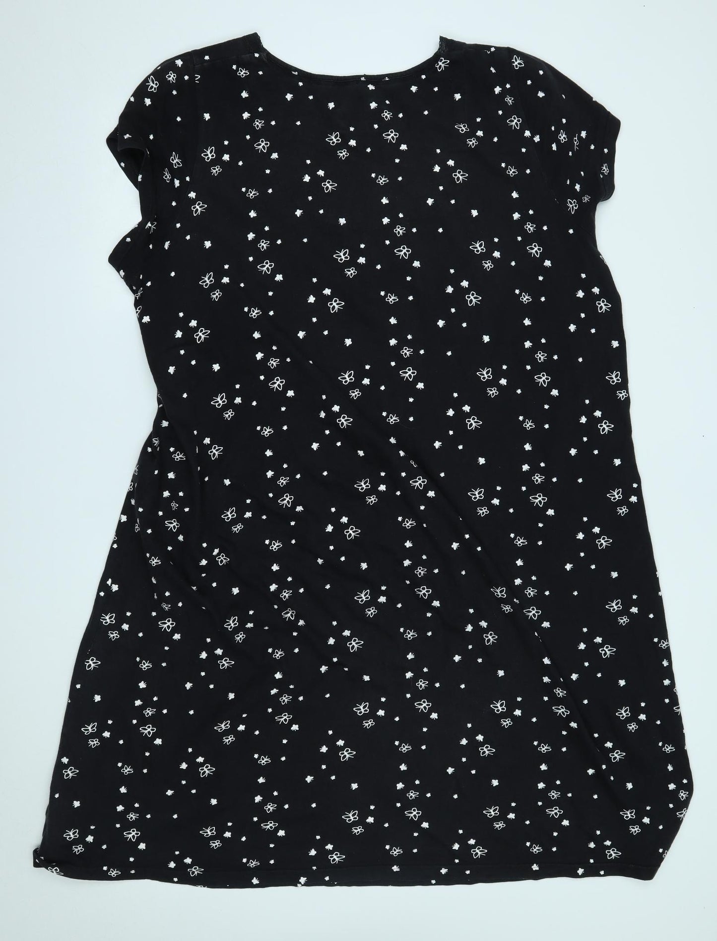 Sleep Womens Black Floral   Dress Size 22