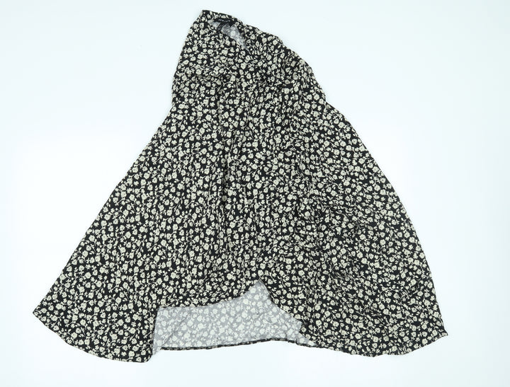 New Look Womens Black Floral  Cape Jumper Size 16