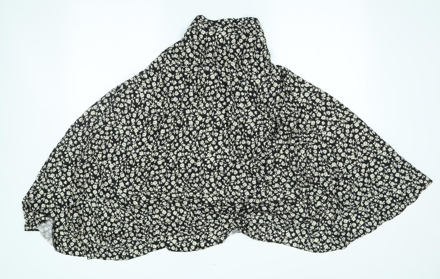 New Look Womens Black Floral  Cape Jumper Size 16