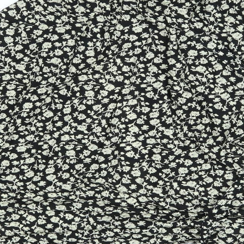 New Look Womens Black Floral  Cape Jumper Size 16