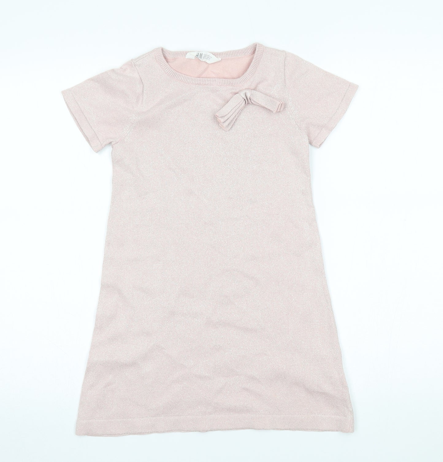 H&M Girls Pink   Jumper Dress  Size 6-7 Years