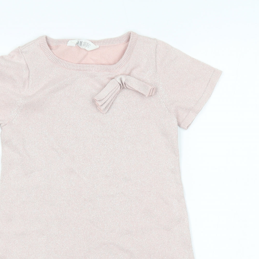 H&M Girls Pink   Jumper Dress  Size 6-7 Years