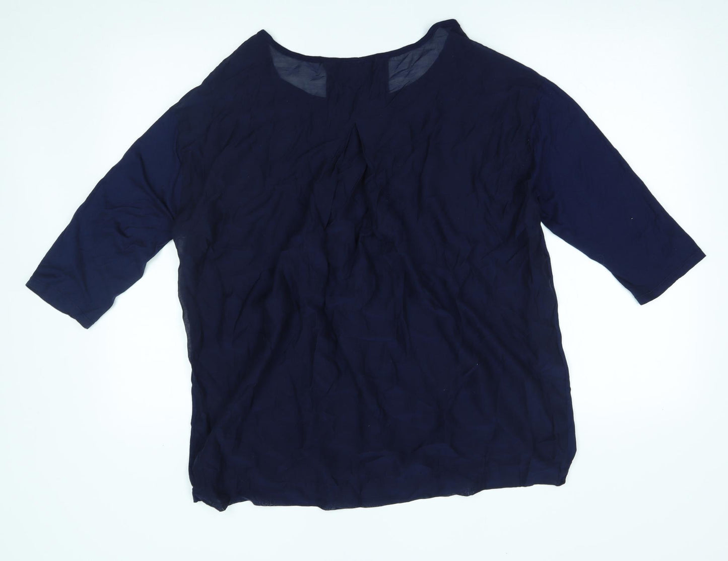HUMANOID Womens Blue   Basic Blouse Size S