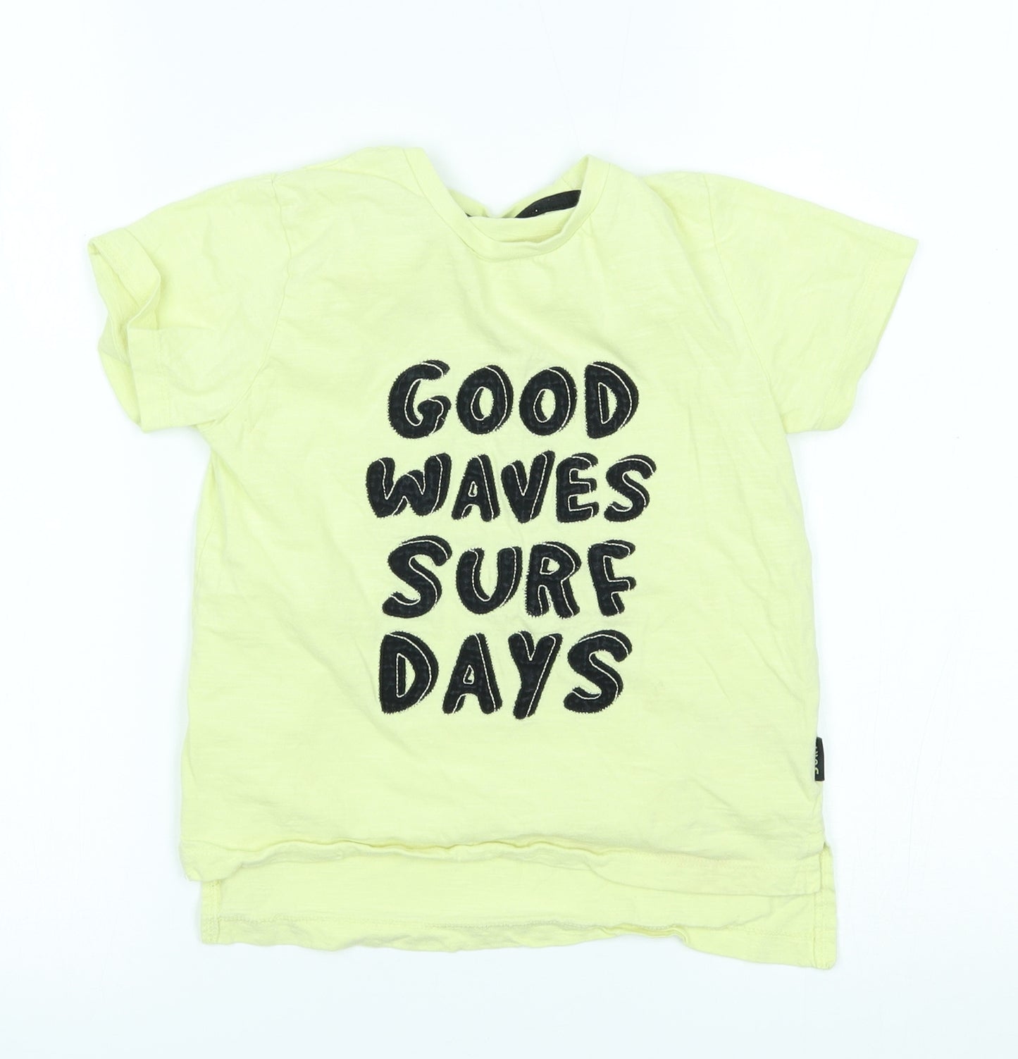 Primark Boys Yellow   Basic T-Shirt Size 6-7 Years  - surf