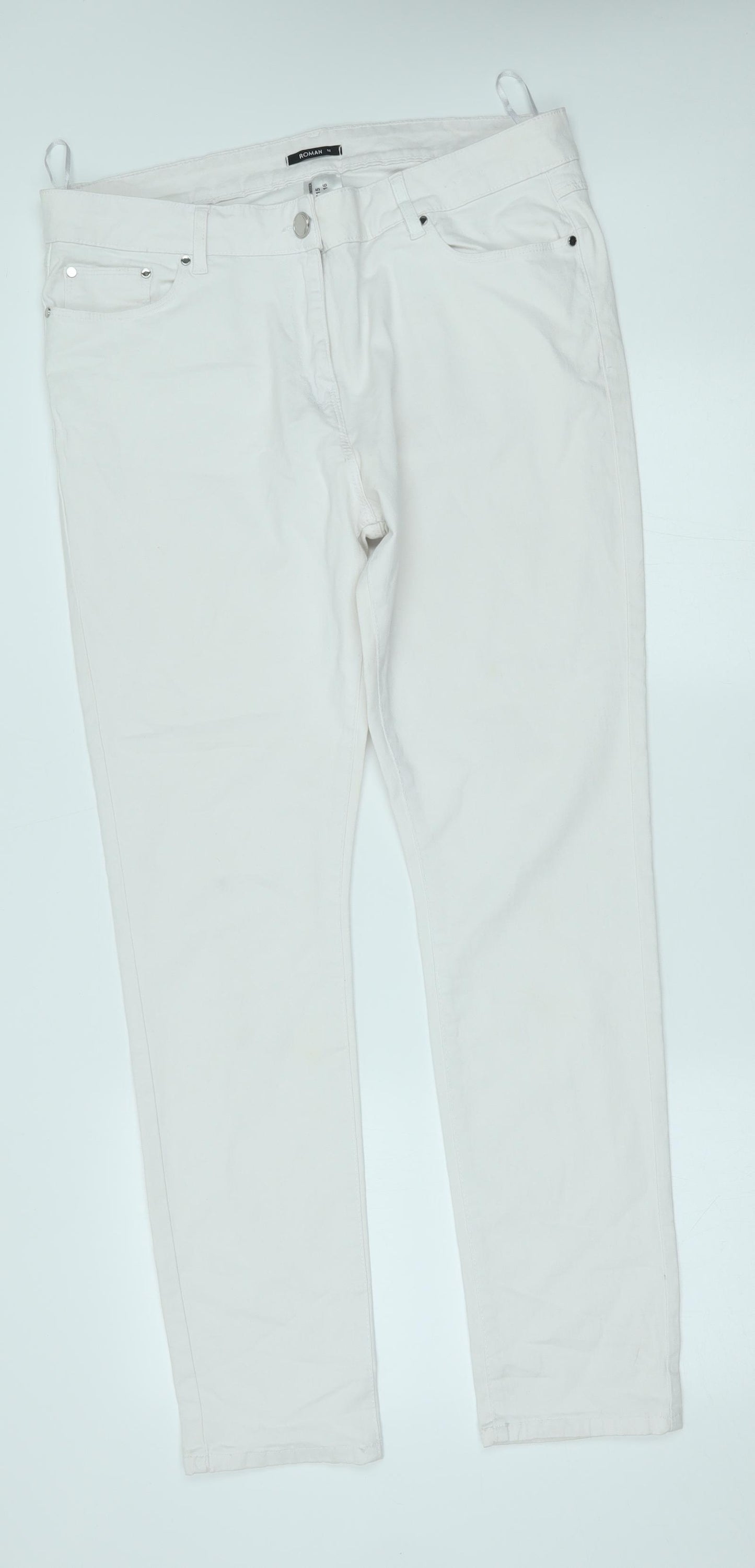Roman Womens White   Straight Jeans Size 16 L30 in -