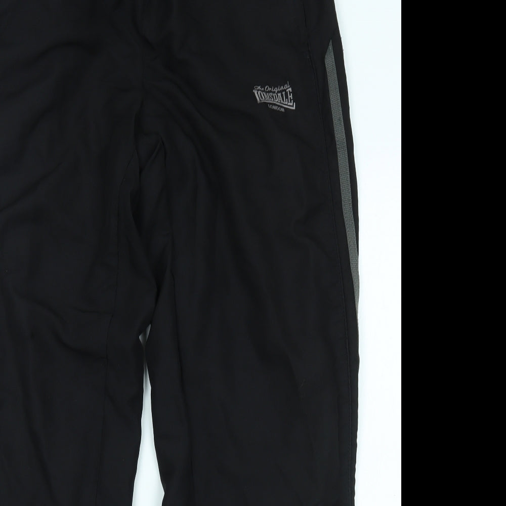 Lonsdale Womens Black   Sweatpants Trousers Size S L28 in