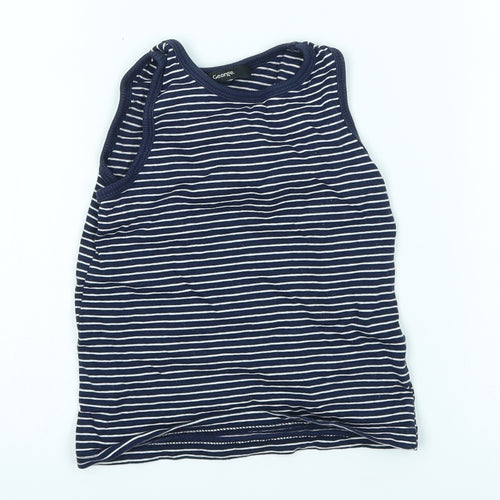 George Boys Blue Striped  Basic Tank Size 2-3 Years