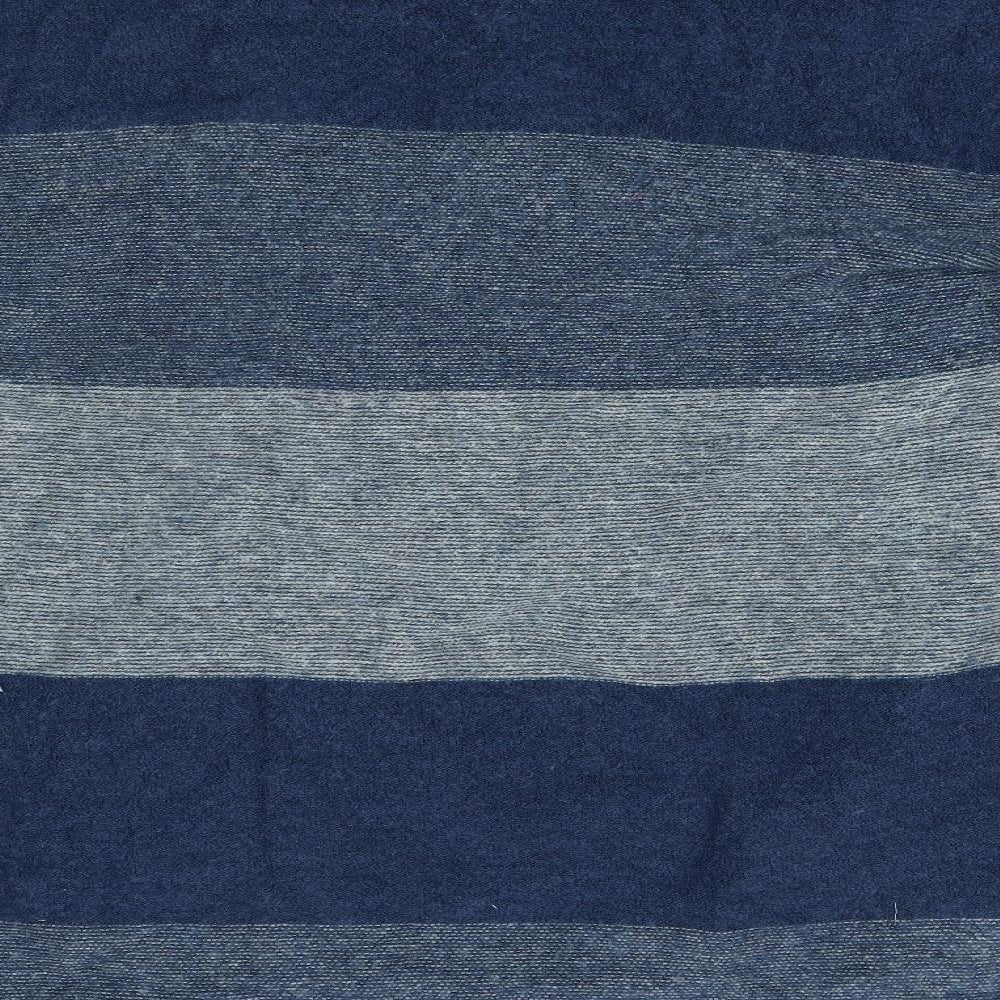 M&S Womens Blue Striped  Cardigan Jumper Size L