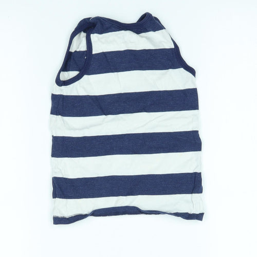 George Boys Blue Striped  Basic Tank Size 2-3 Years