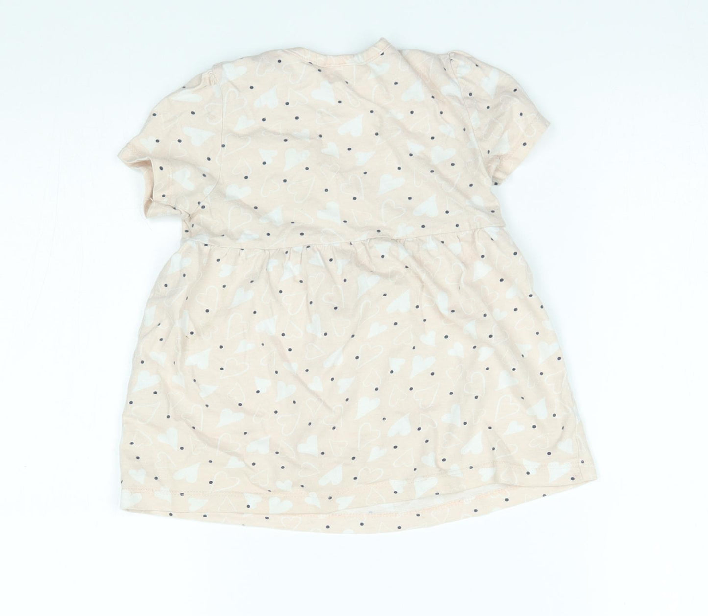 So Cute Girls Pink   Basic Blouse Size 18-24 Months  - hearts