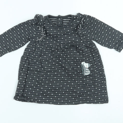 George Girls Grey Polka Dot  A-Line  Size 3-6 Months