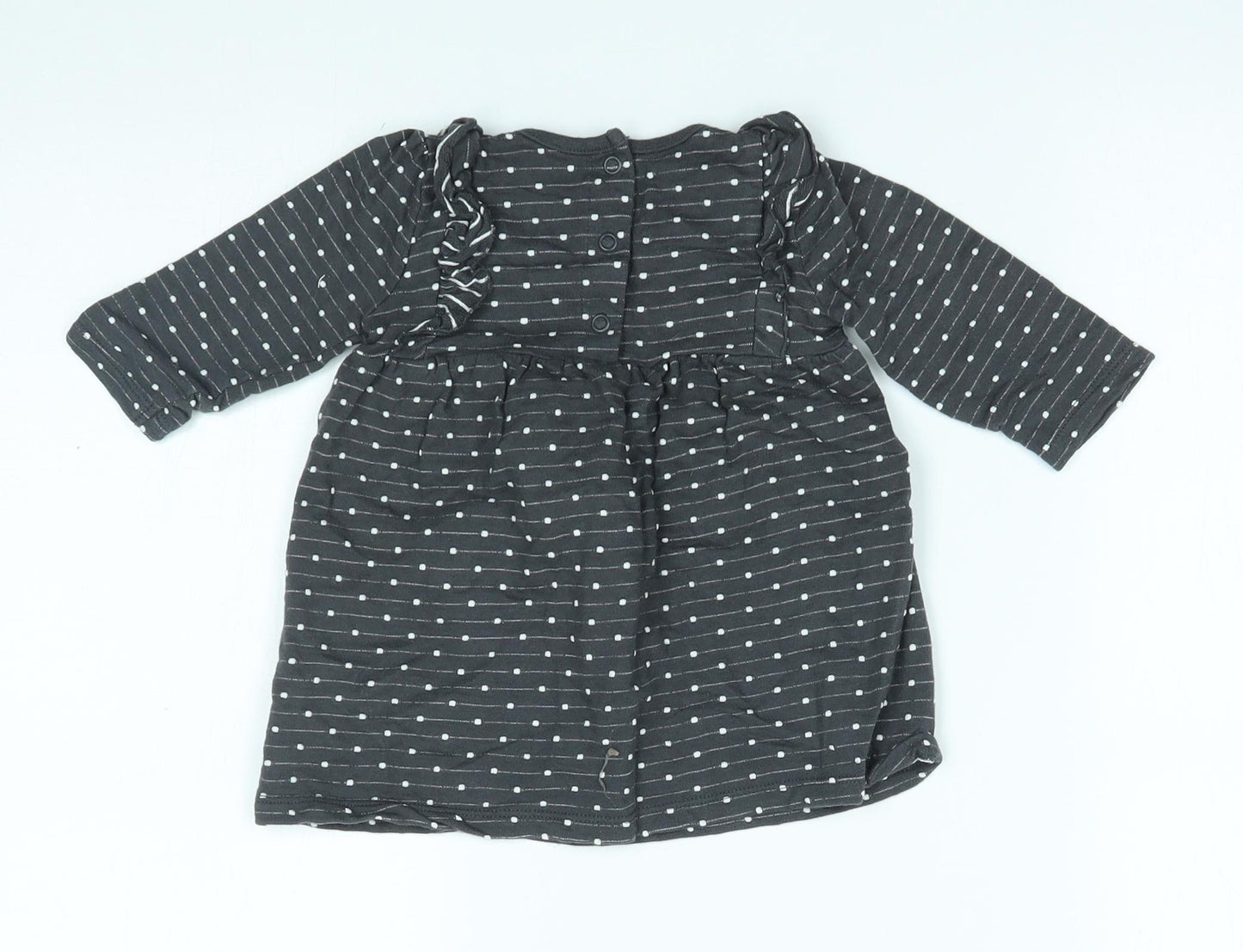 George Girls Grey Polka Dot  A-Line  Size 3-6 Months