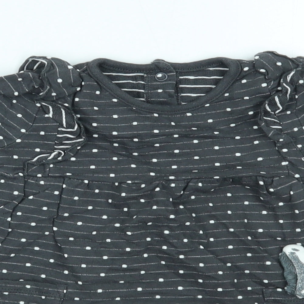 George Girls Grey Polka Dot  A-Line  Size 3-6 Months