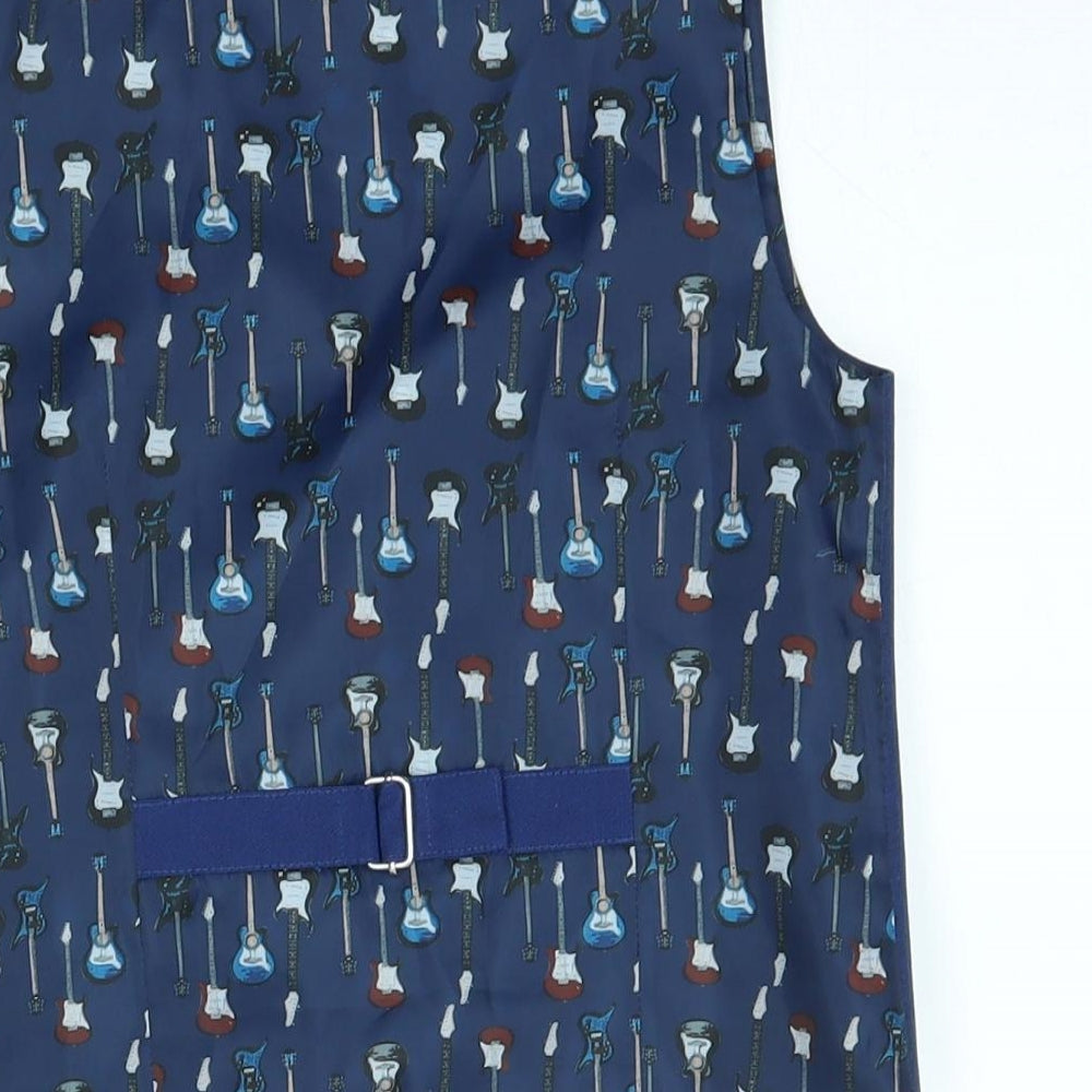 NEXT Boys Blue   Jacket Waistcoat Size 5-6 Years  - guitars