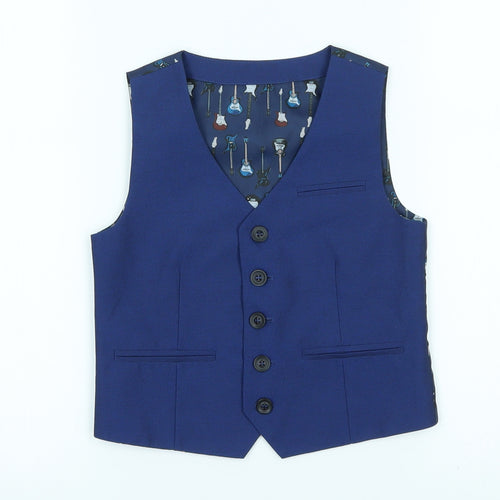 NEXT Boys Blue   Jacket Waistcoat Size 2-3 Years  -