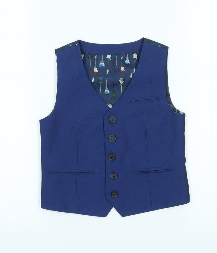 NEXT Boys Blue   Jacket Waistcoat Size 2-3 Years  -