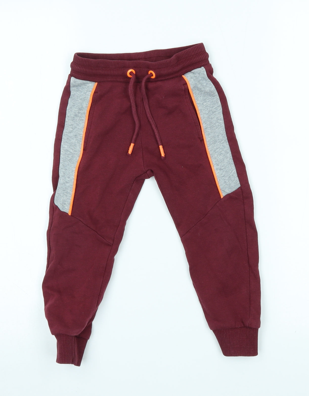 F&F Boys Red   Jogger Trousers Size 2-3 Years