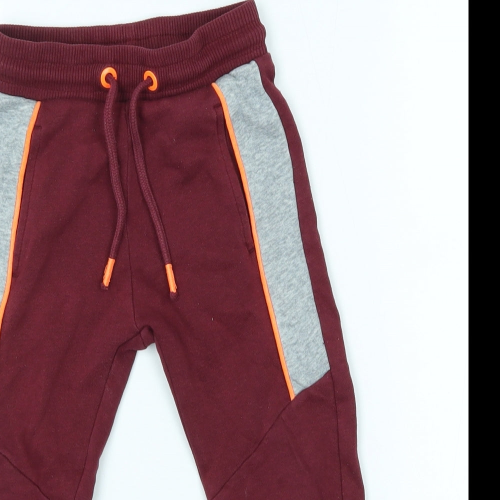 F&F Boys Red   Jogger Trousers Size 2-3 Years