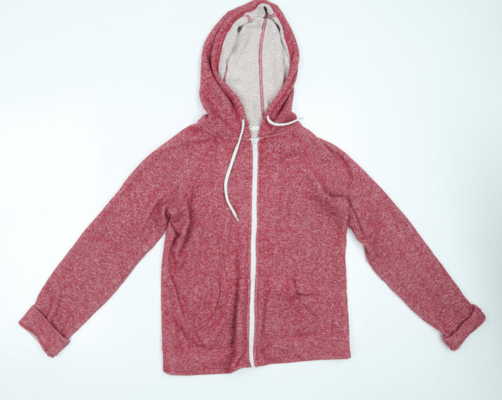 Brave Soul Womens Red Full Zip Hoodie Size S