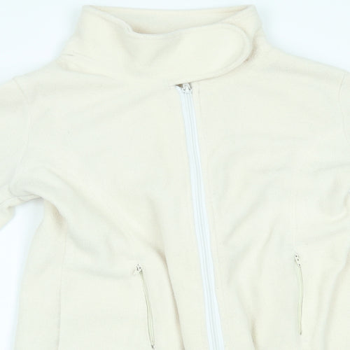 Broadway Womens Ivory   Full Zip Sweatshirt Size M