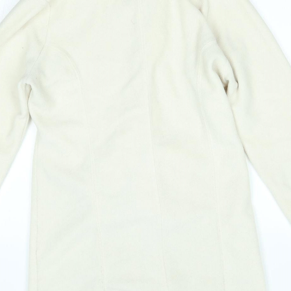 Broadway Womens Ivory   Full Zip Sweatshirt Size M