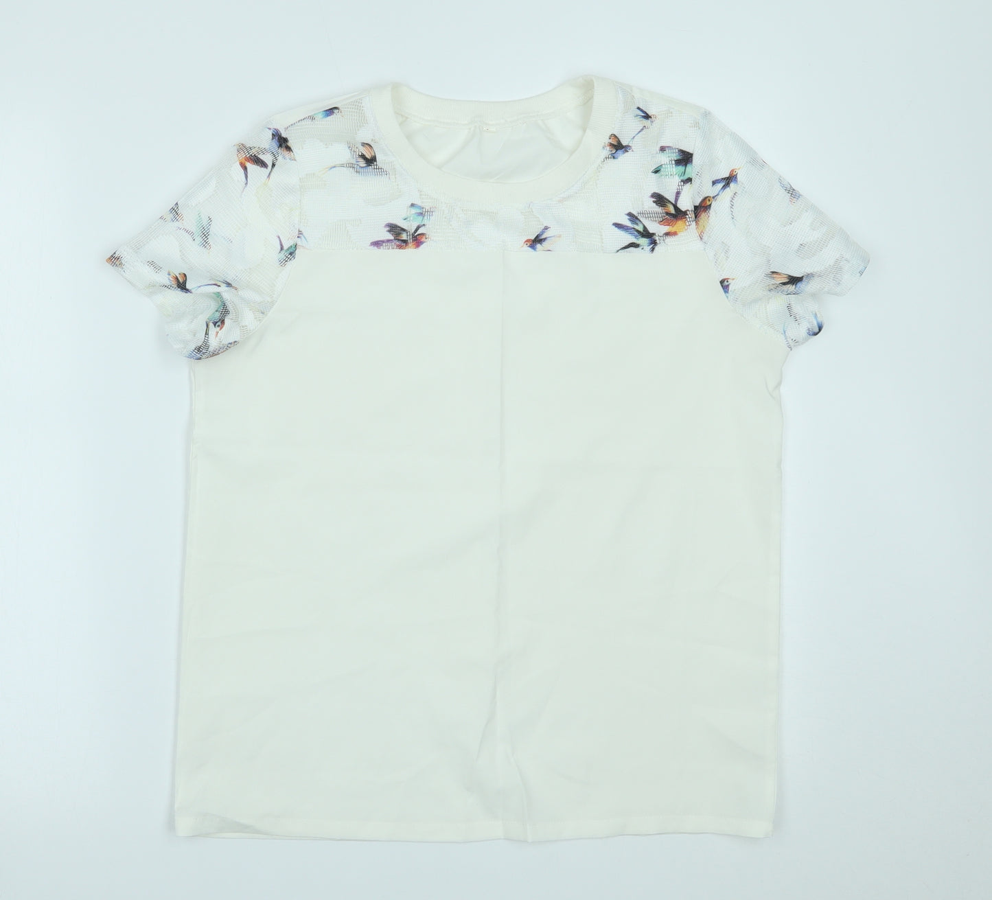 Preworn Womens White   Basic Blouse Size L