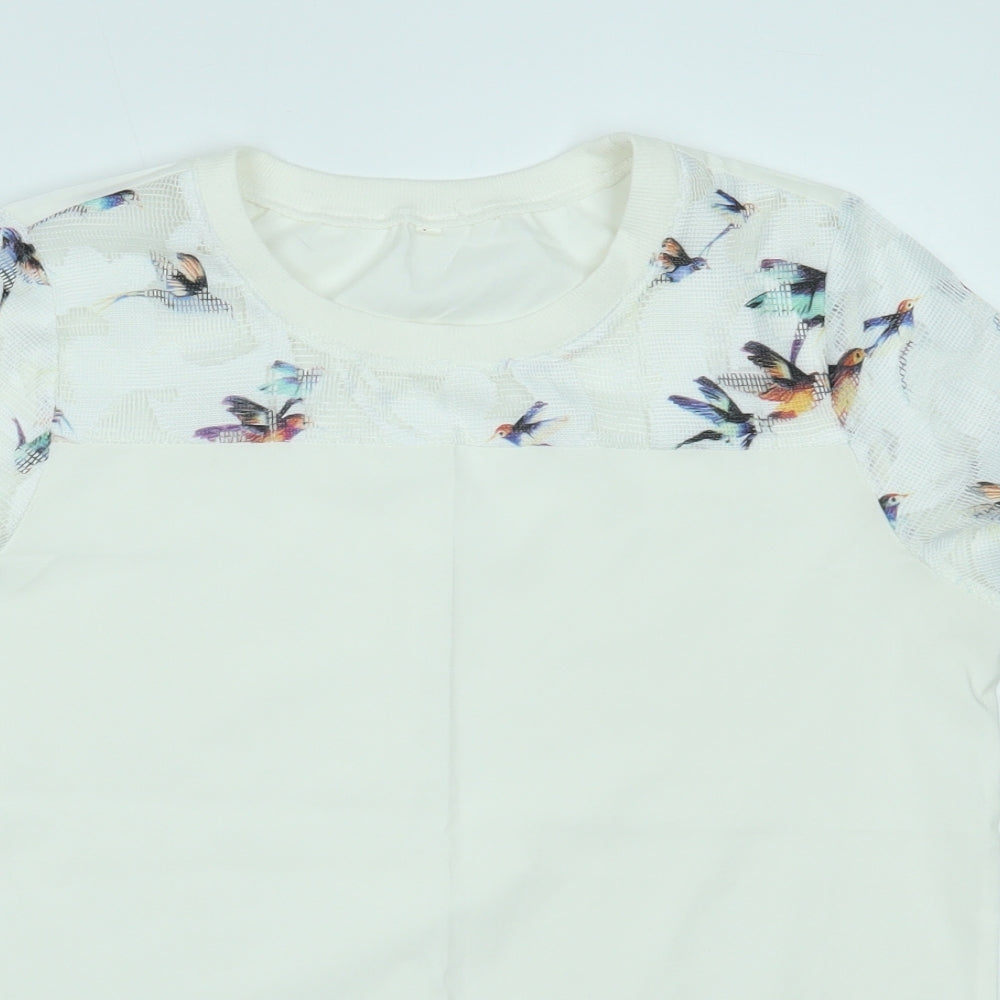 Preworn Womens White   Basic Blouse Size L