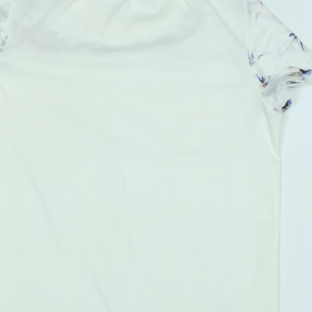 Preworn Womens White   Basic Blouse Size L
