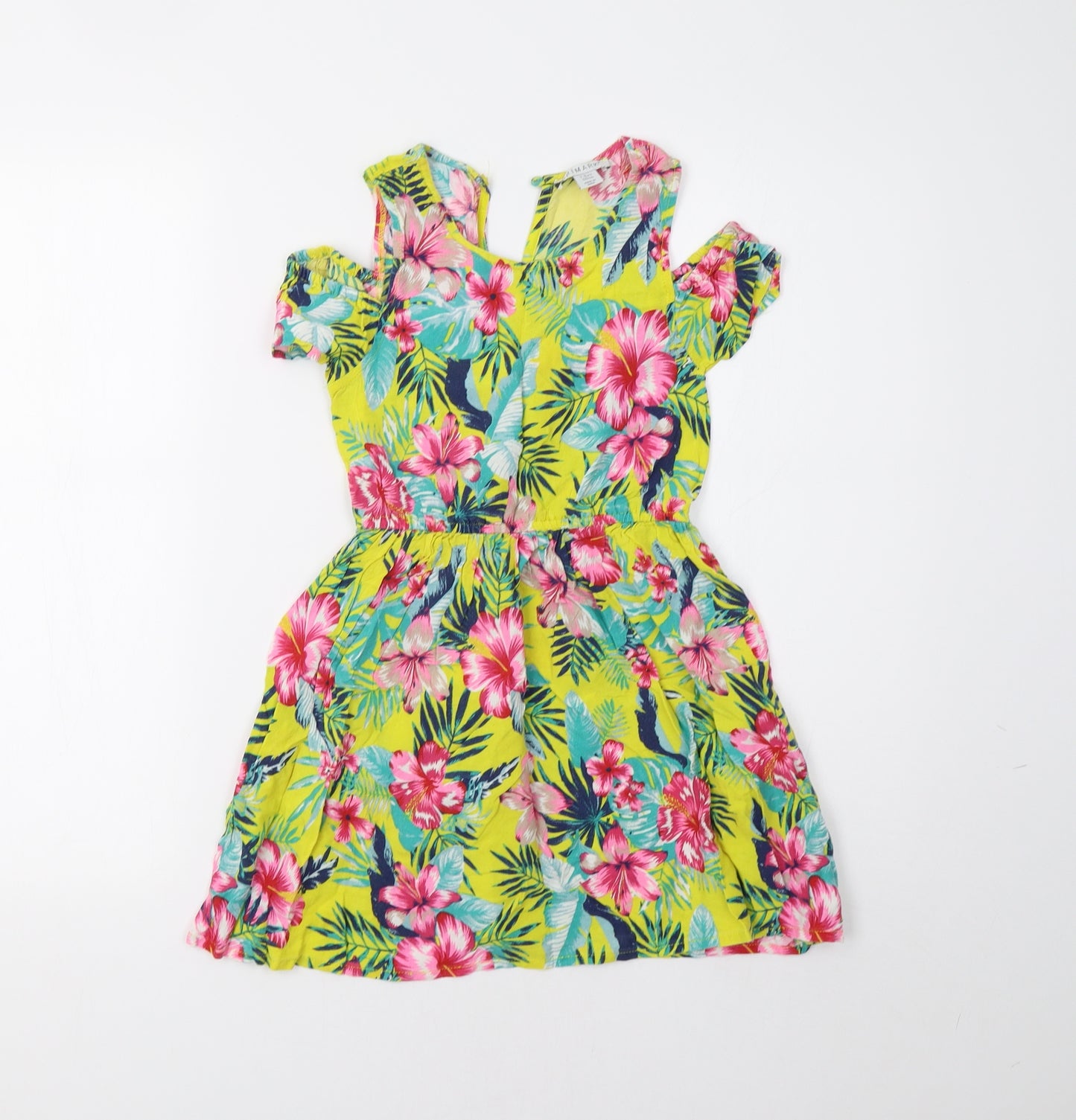 Primark Girls Multicoloured Floral  A-Line  Size 7-8 Years