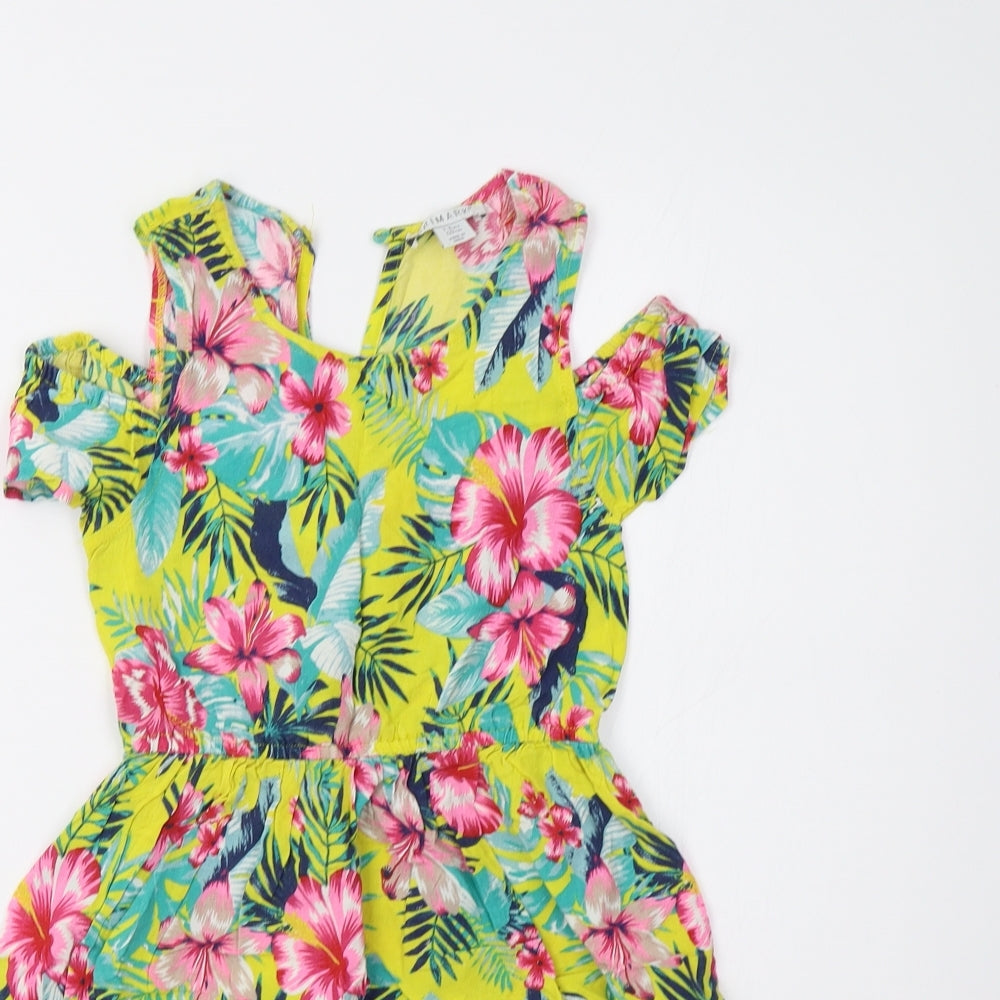 Primark Girls Multicoloured Floral  A-Line  Size 7-8 Years