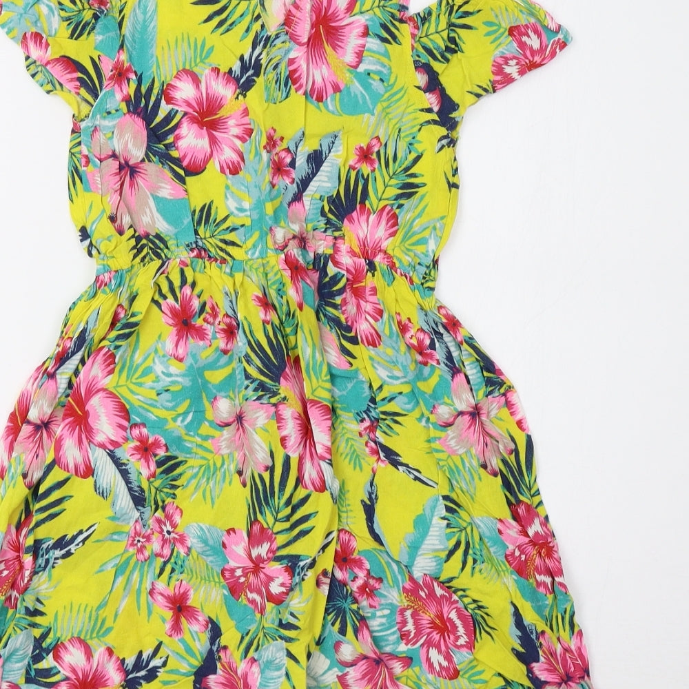 Primark Girls Multicoloured Floral  A-Line  Size 7-8 Years