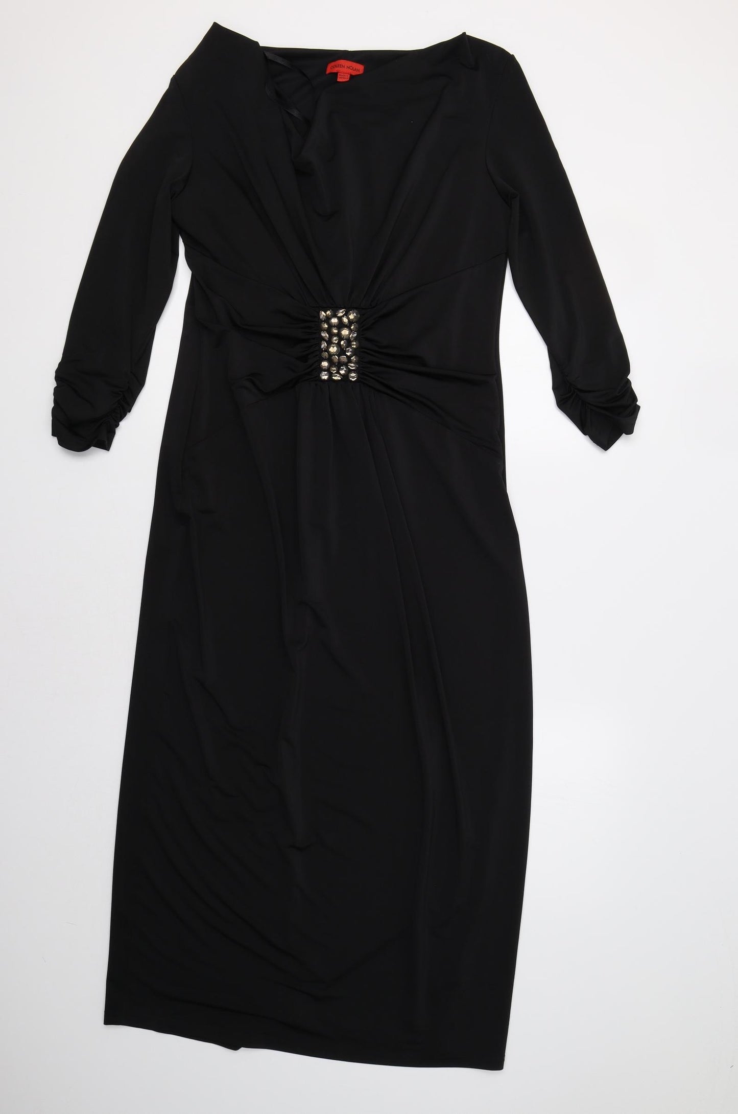 Coleen Nolan Womens Black   Bodycon  Size 14  - Embellished