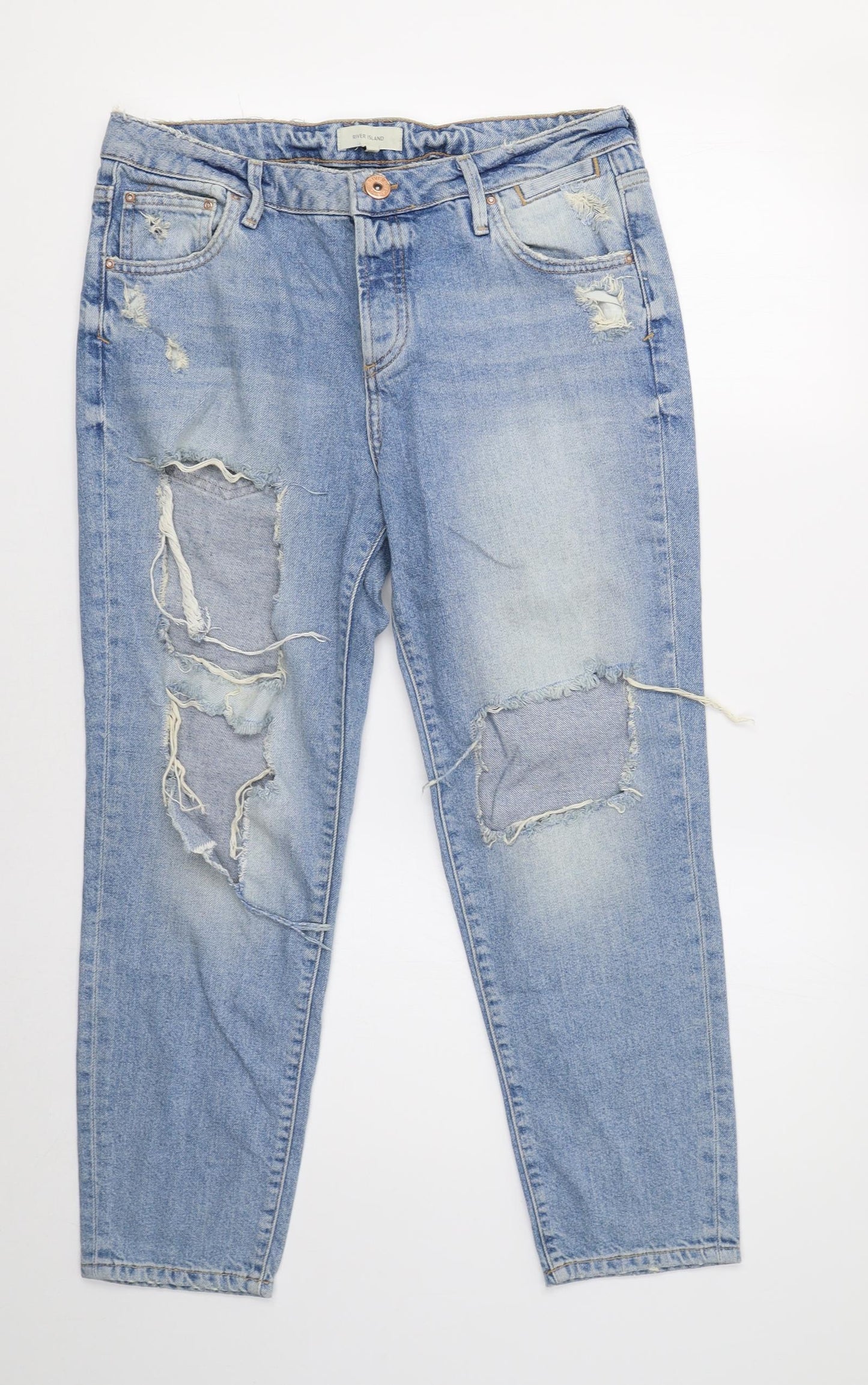 River Island Womens Blue   Bootcut Jeans Size 12 L27 in