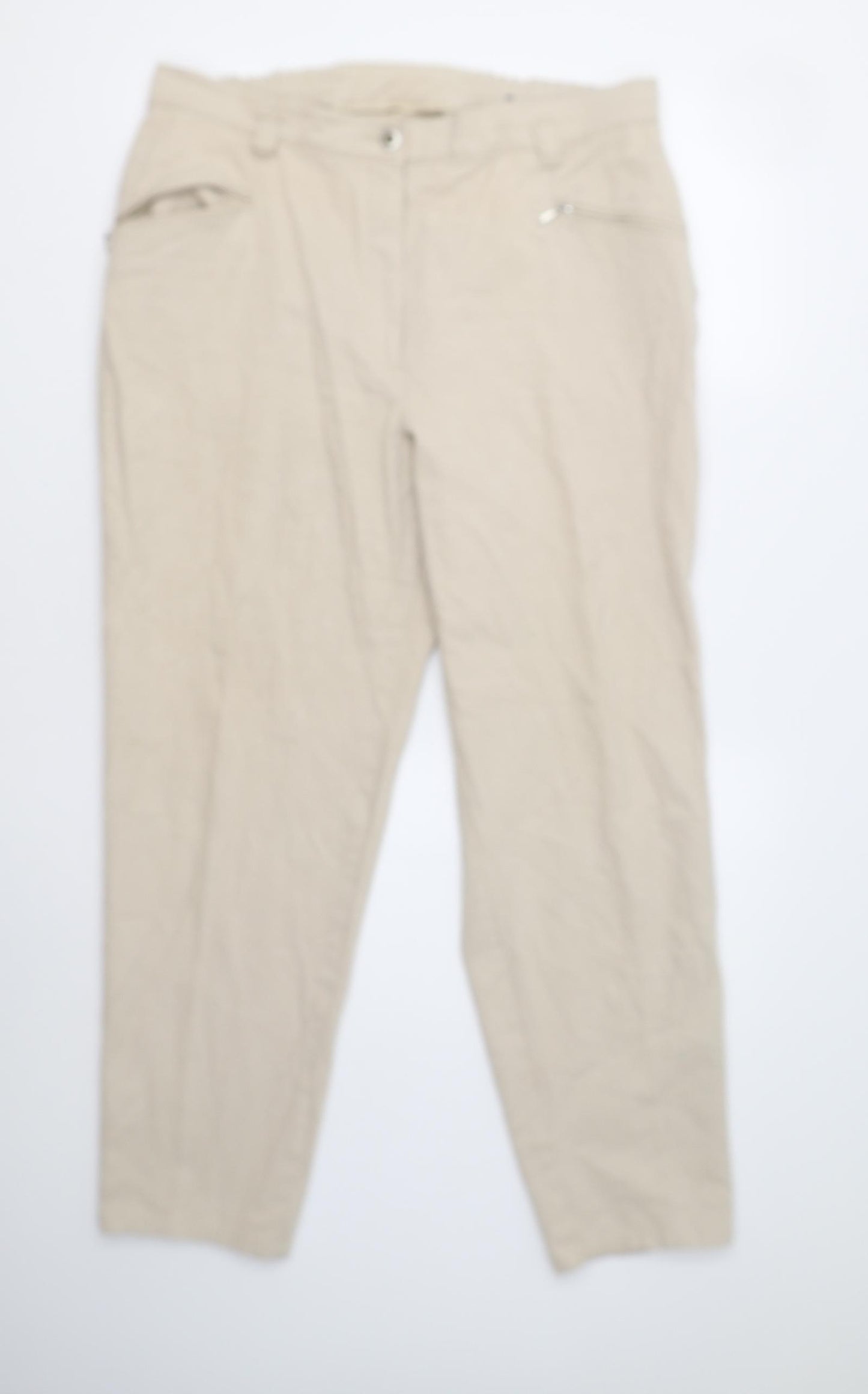 Ulla Popken Womens Beige   Trousers  Size 22 L30 in