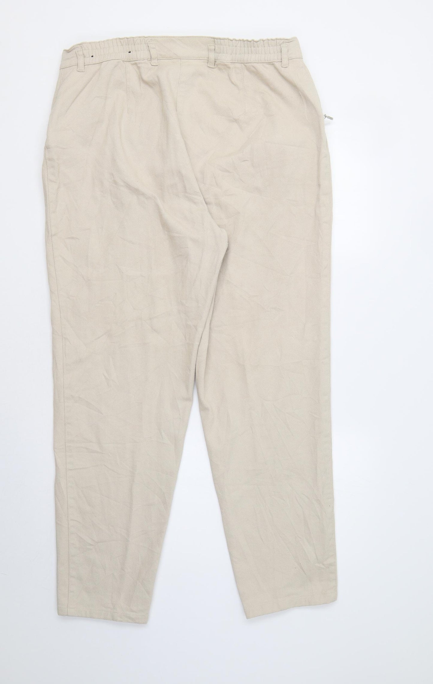 Ulla Popken Womens Beige   Trousers  Size 22 L30 in